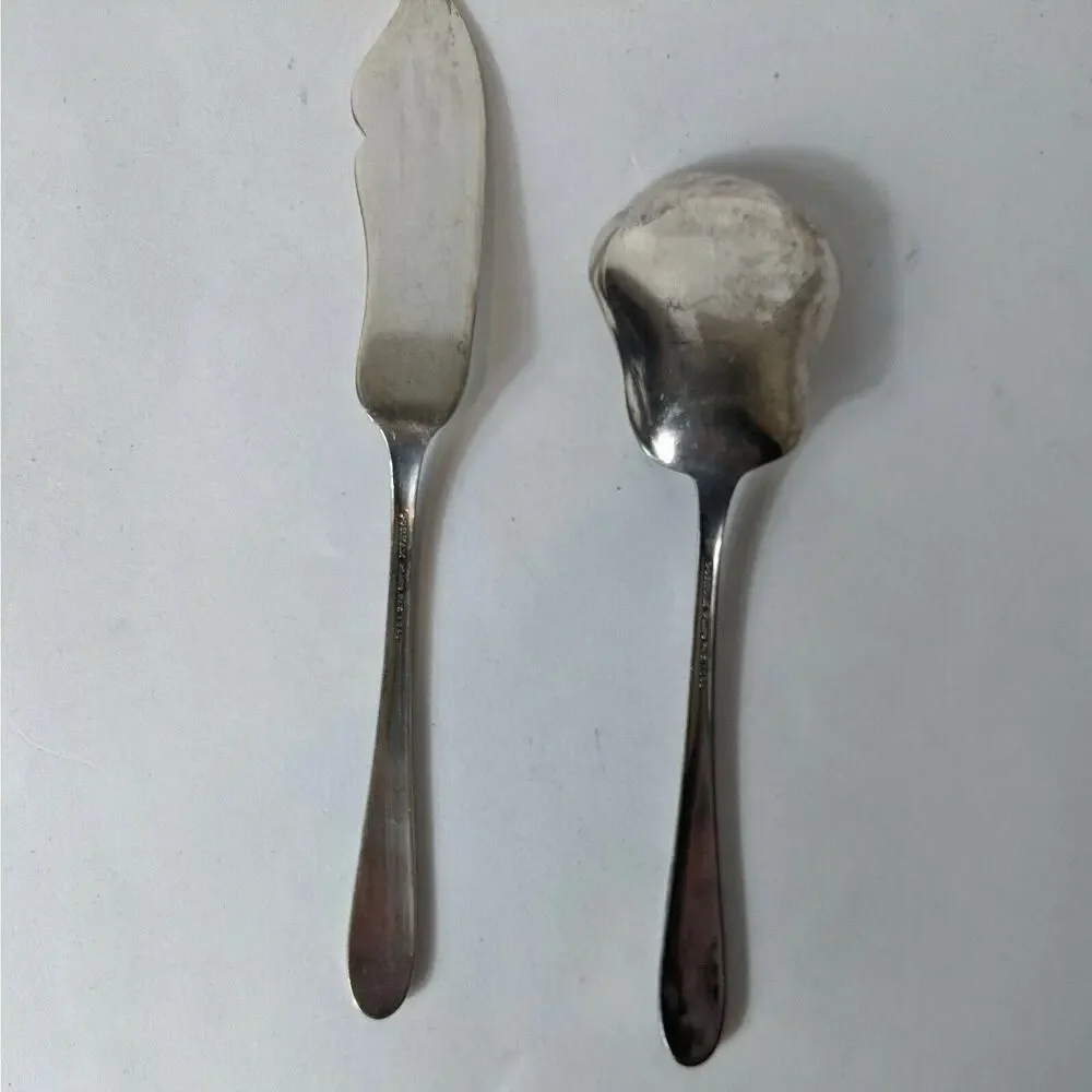 Gorham Plate Butter Knife Sugar Spoon Silver